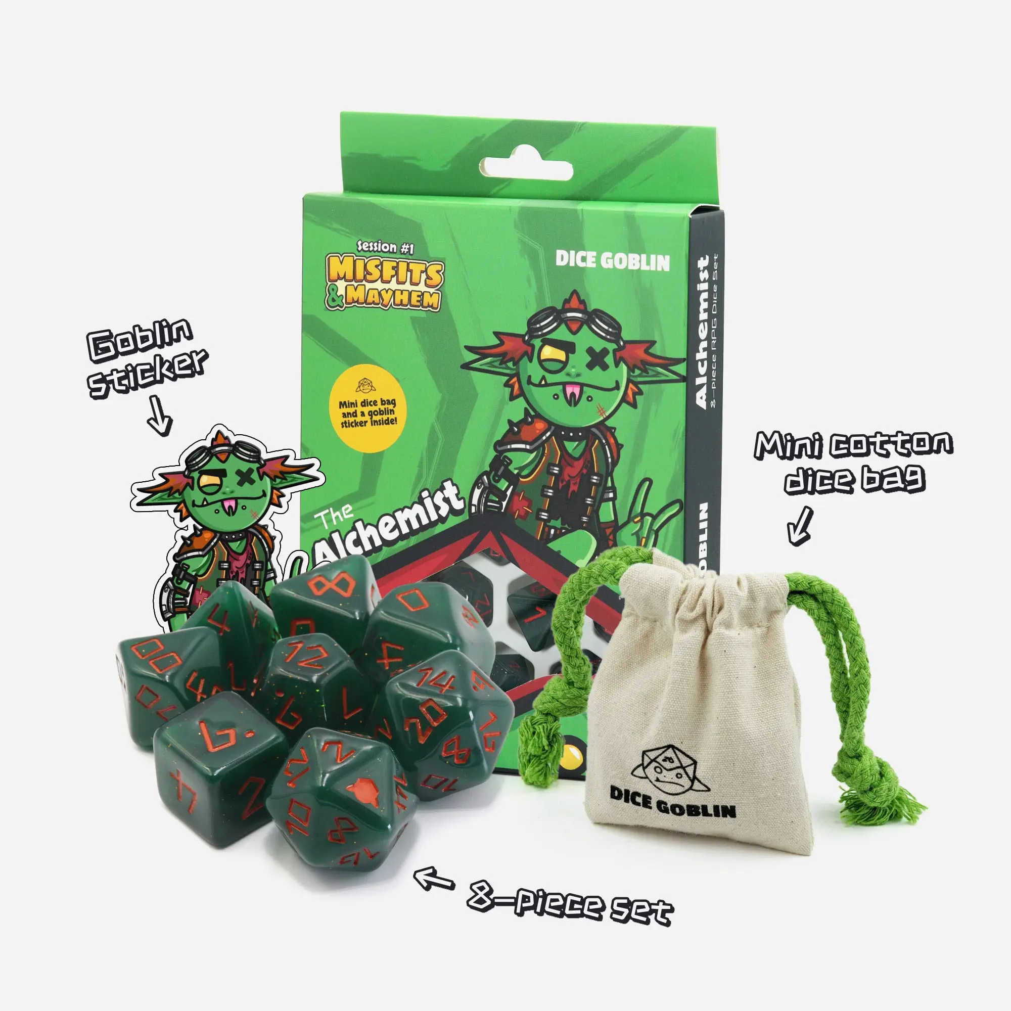 Dice Goblin Dice set - Session #0 - The Alchemist - Image 3